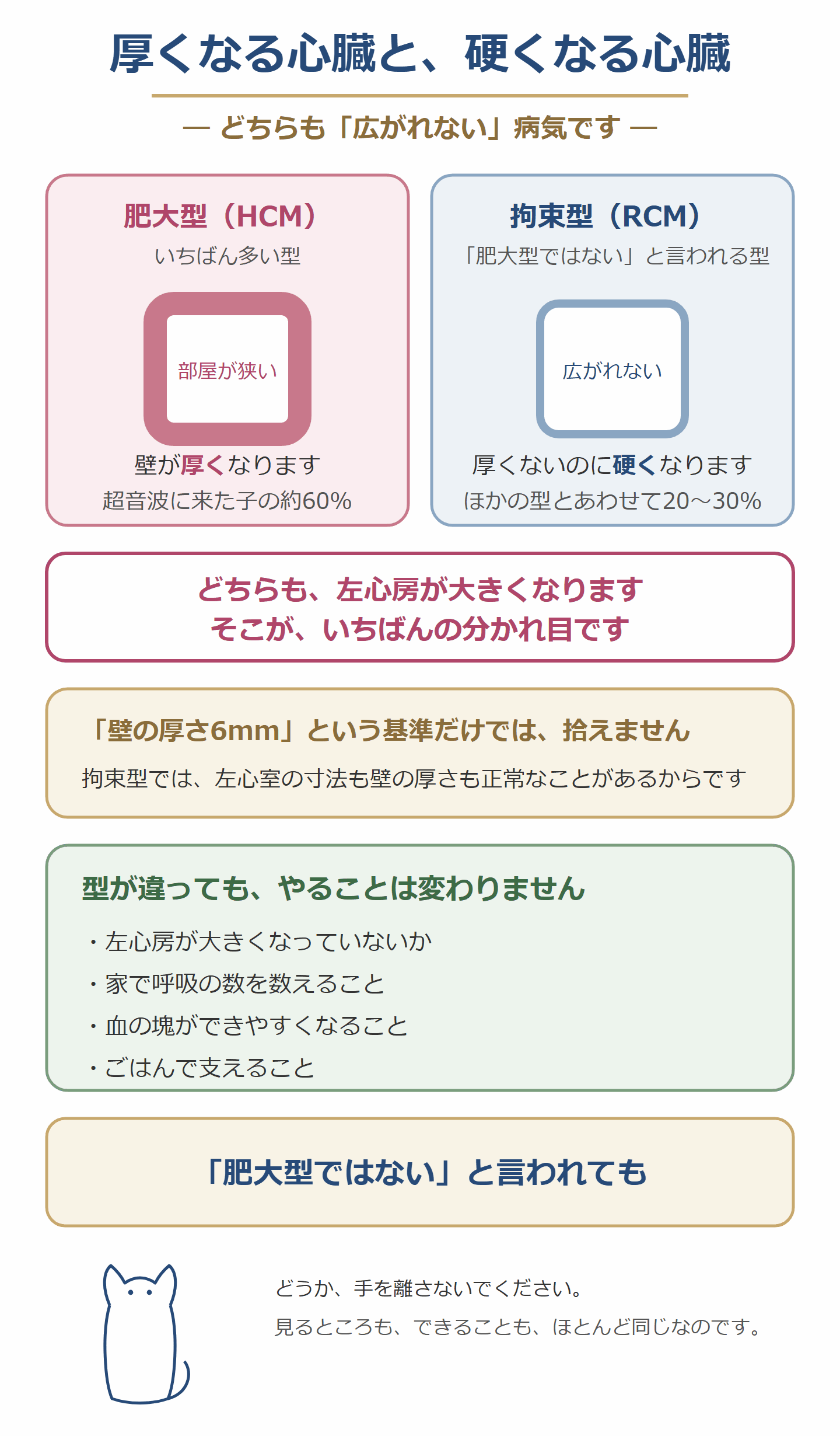 厚くなる心臓と、硬くなる心臓。肥大型心筋症と拘束型心筋症の違い